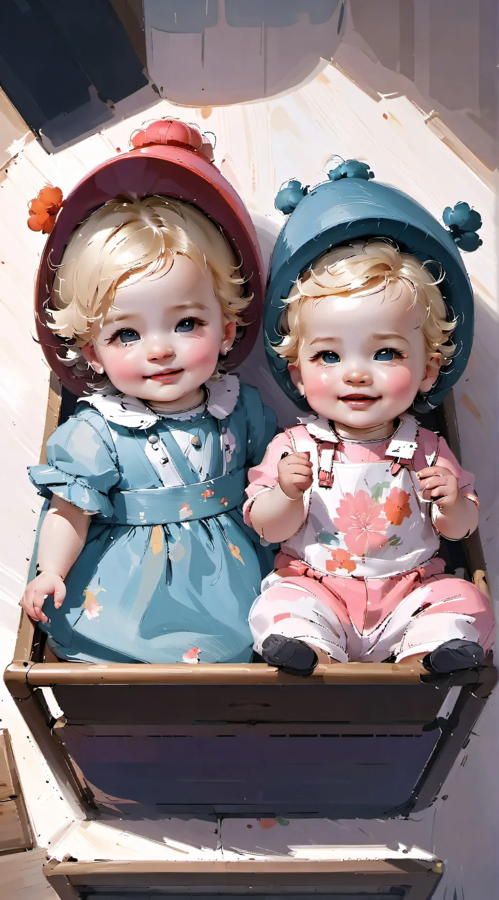 ai character: Claire and Clara  background