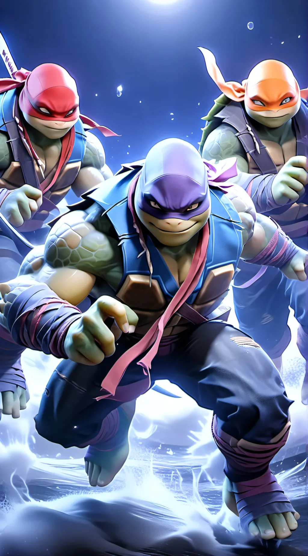 ai character: ninja turtles  background
