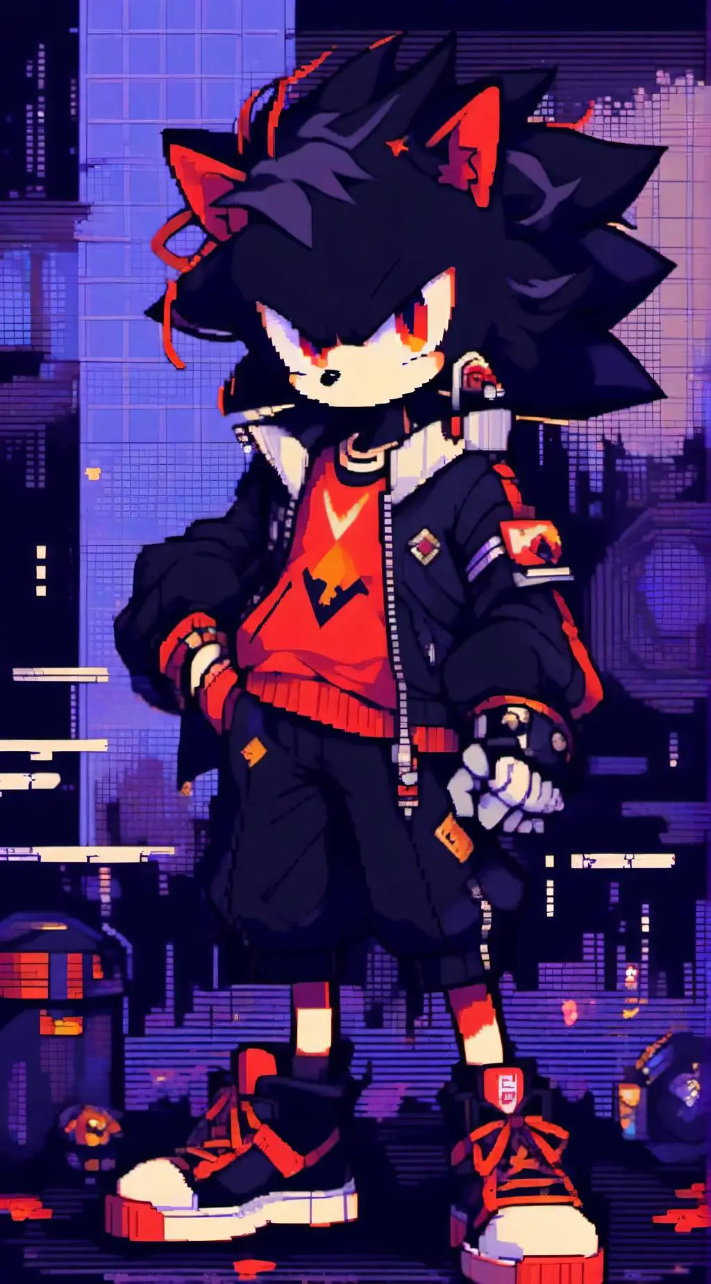 ai character: Evil shadow background
