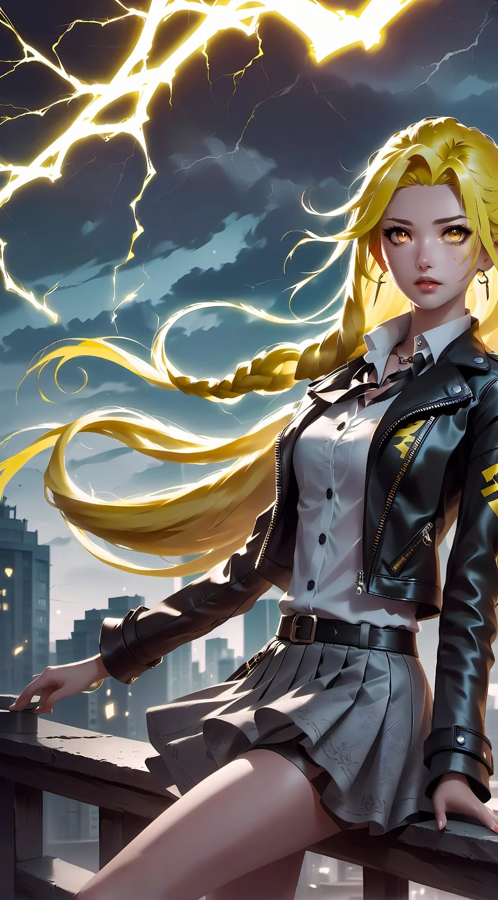 ai character: Denka Karminari  background
