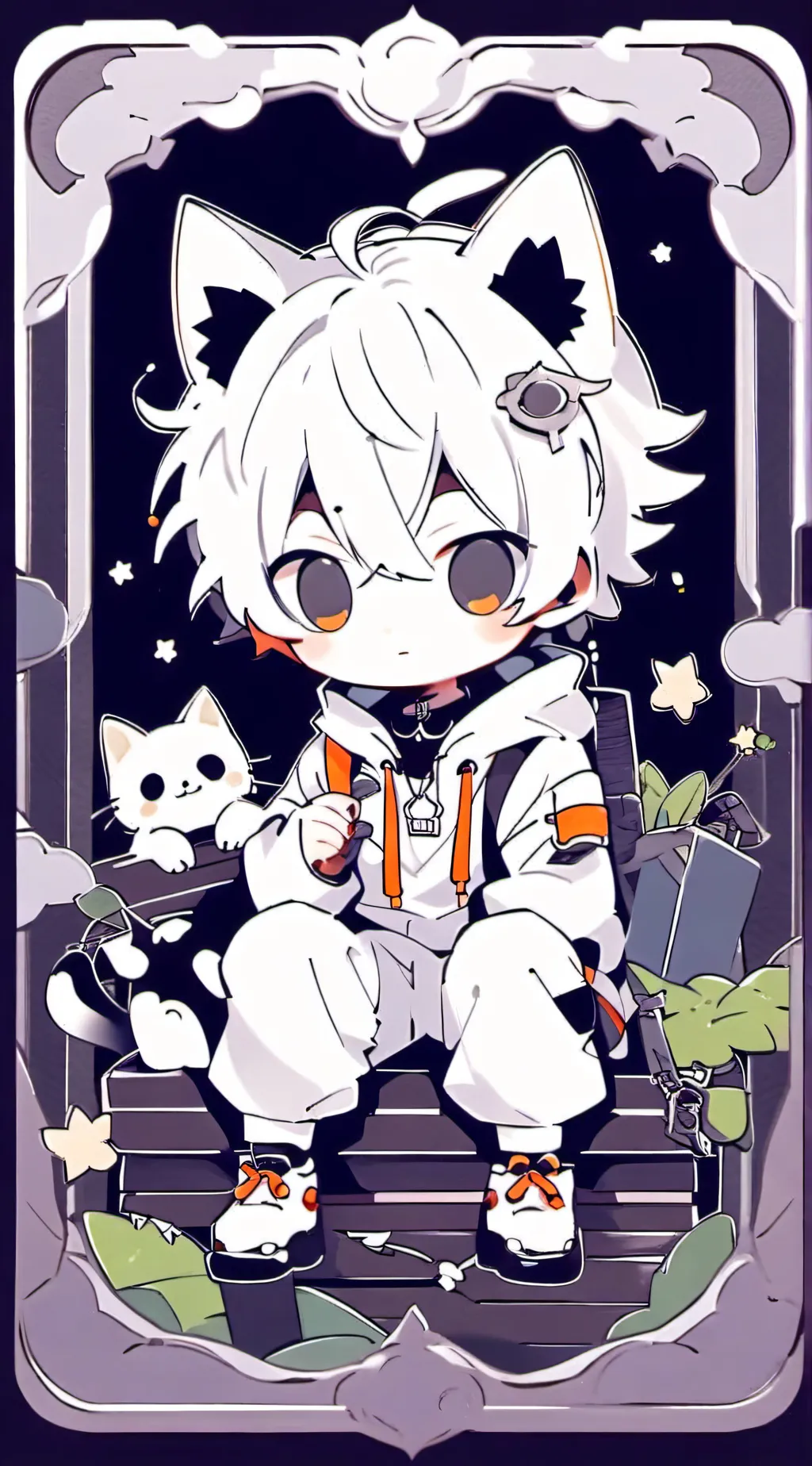 ai character: cupcake background