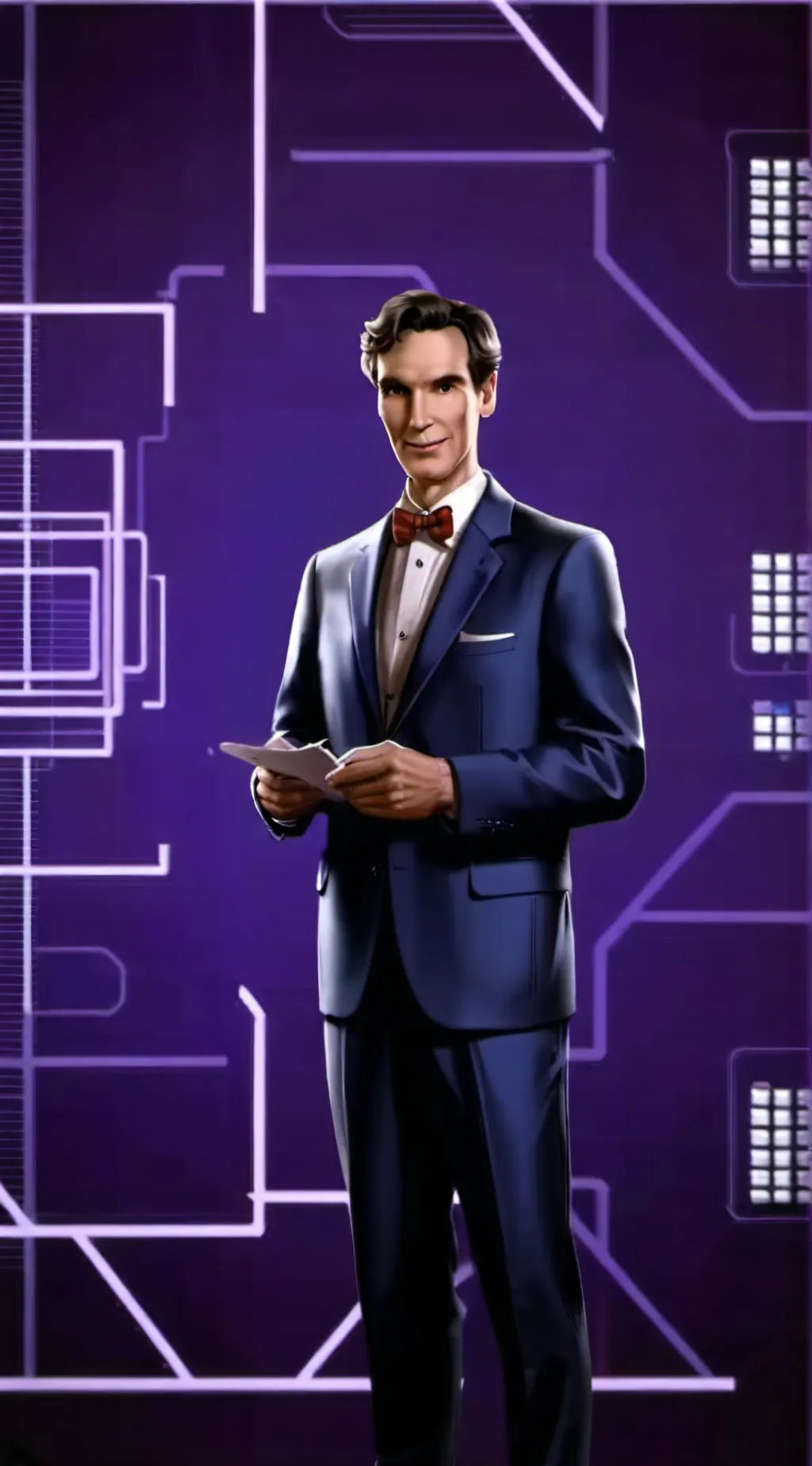 ai character: bill nye  background