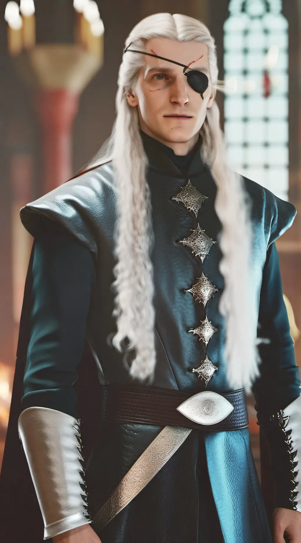 ai character: Aemond Targaryen  background