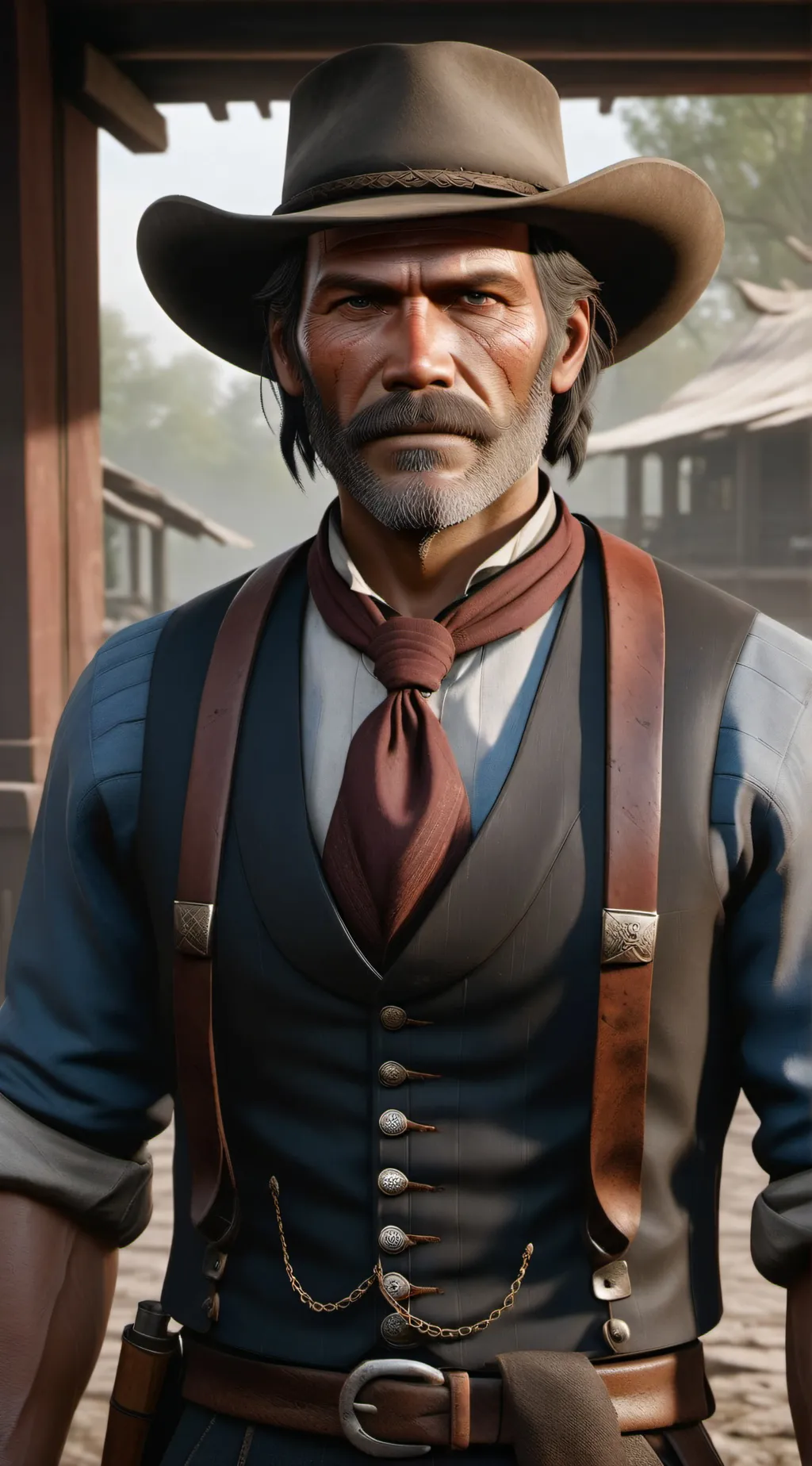 ai character: Dutch VanDerLinde background