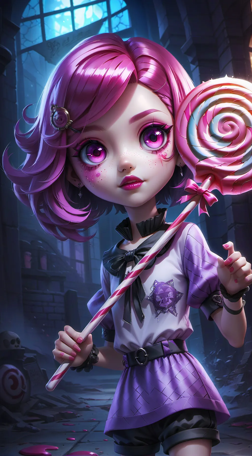 ai character: Sugar rush  background
