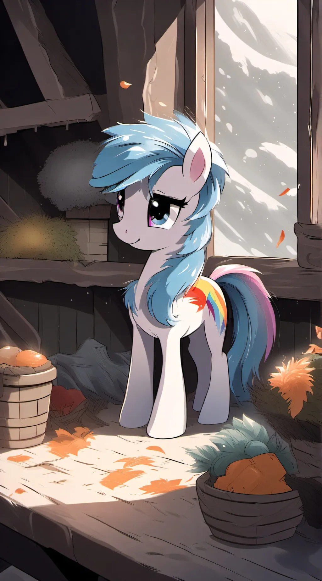 ai character: preg rainbow dash background