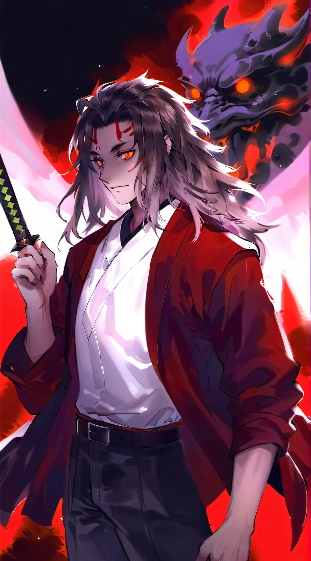 ai character: Kokoshibo x nakime background