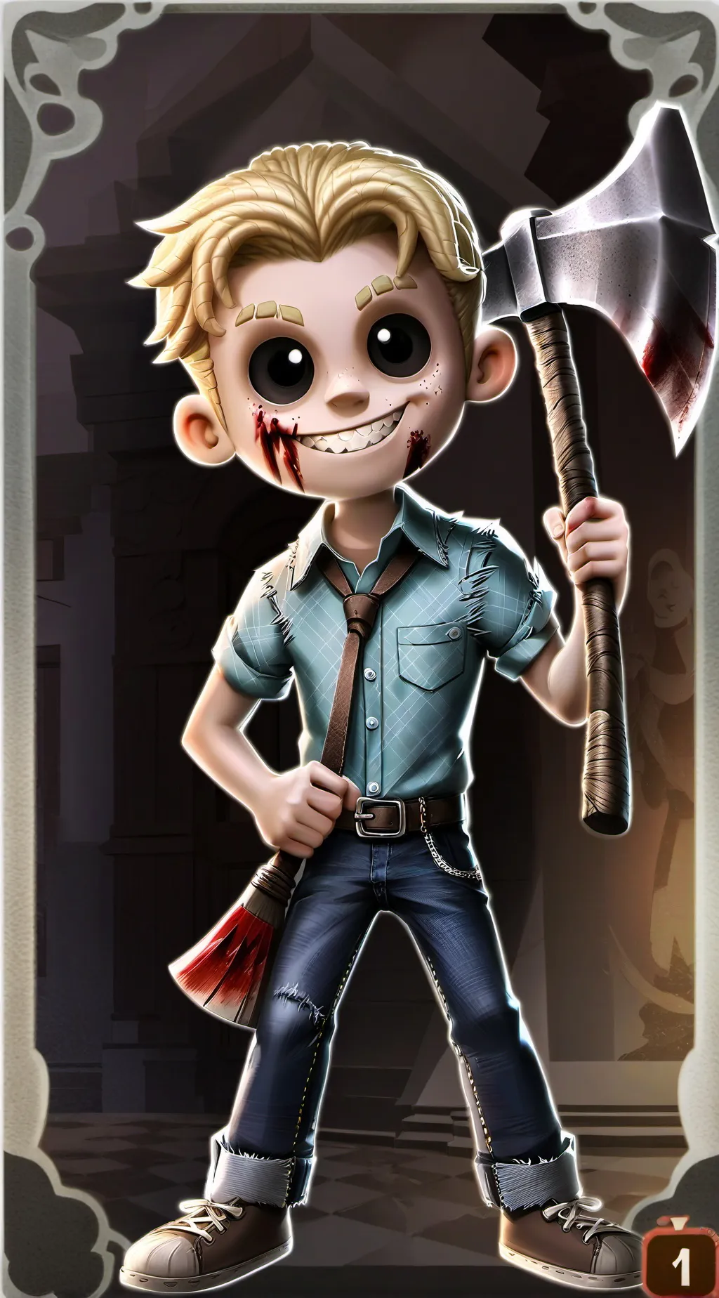 ai character: Bloody  background