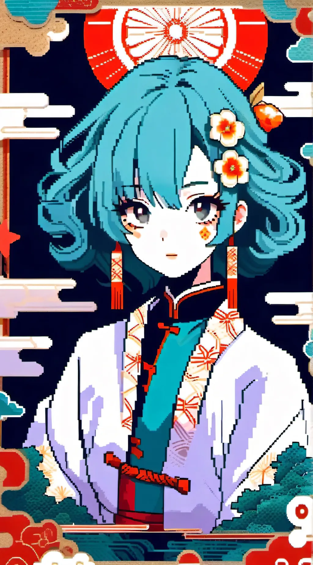 ai character: teto and miku background