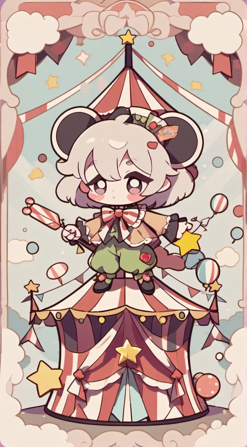 ai character: digital circus background