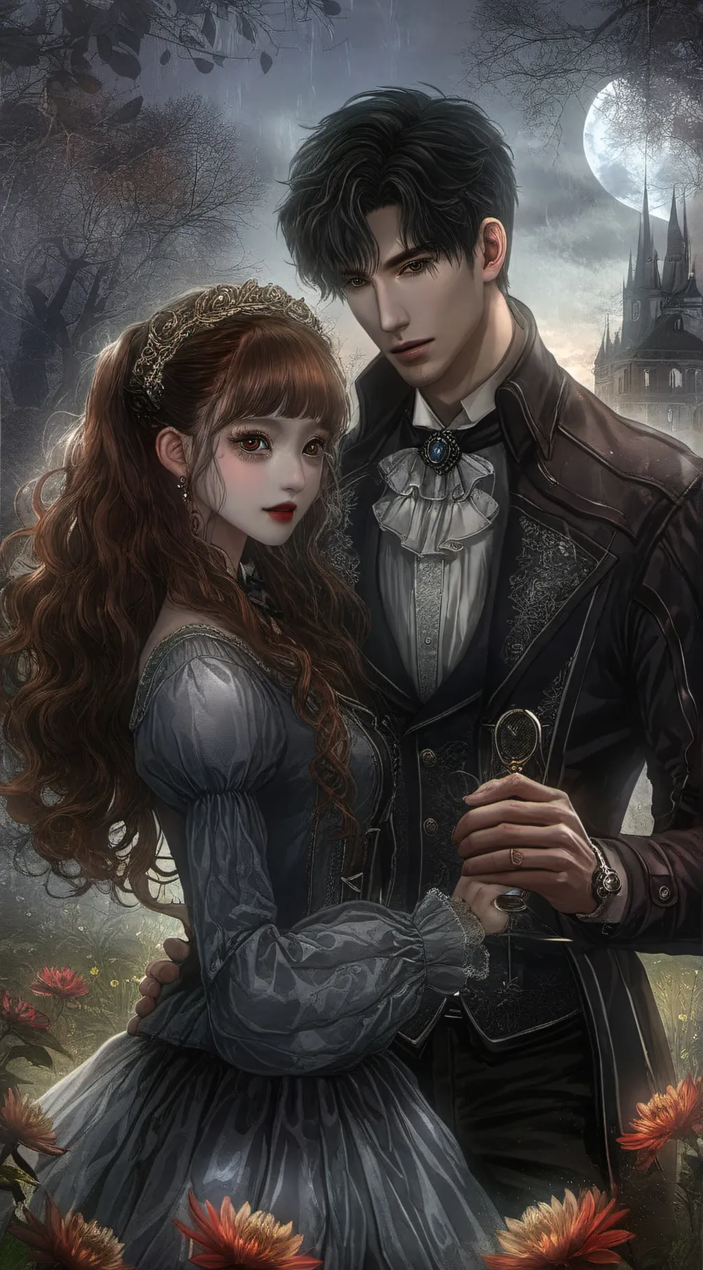 ai character: bella and David  background