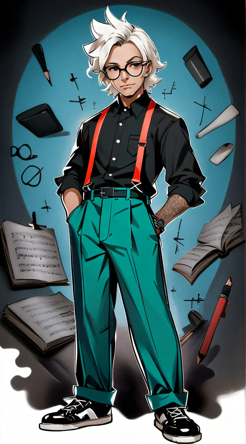 ai character: Mister Demi  background