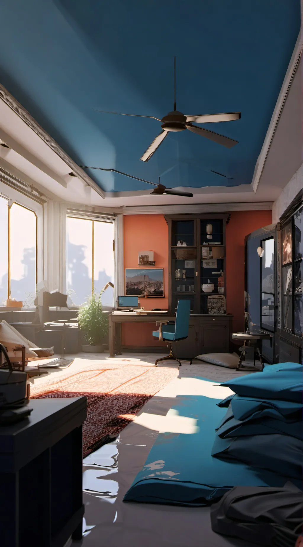 ai character: OP tps to ur house background
