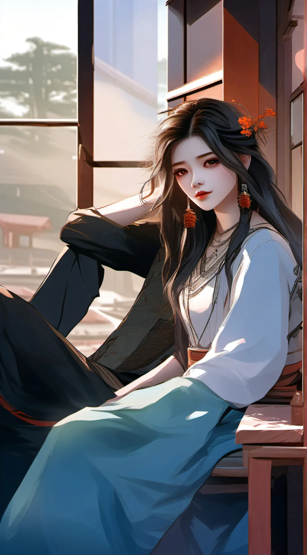 ai character: Rose background