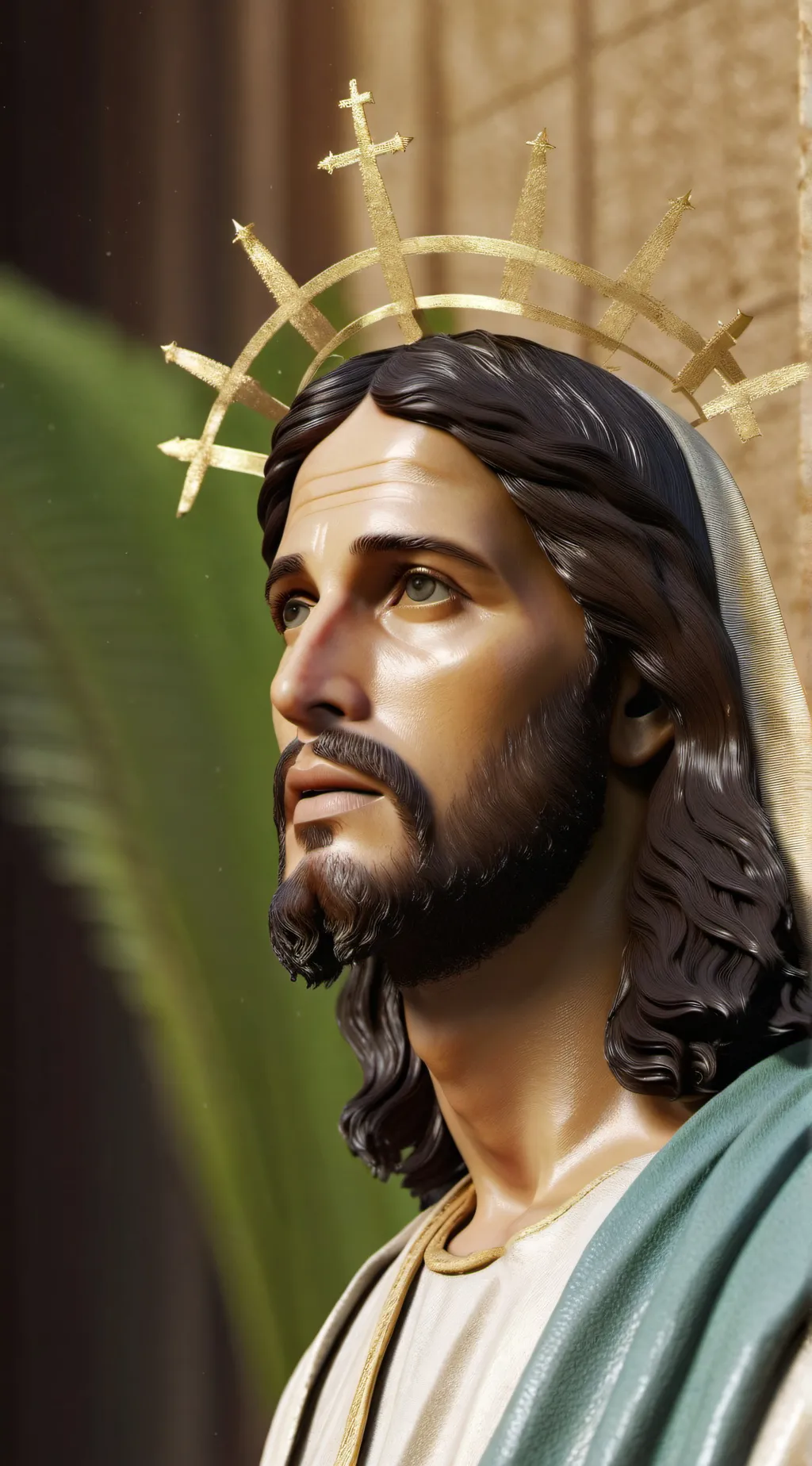 ai character: Jesus  background