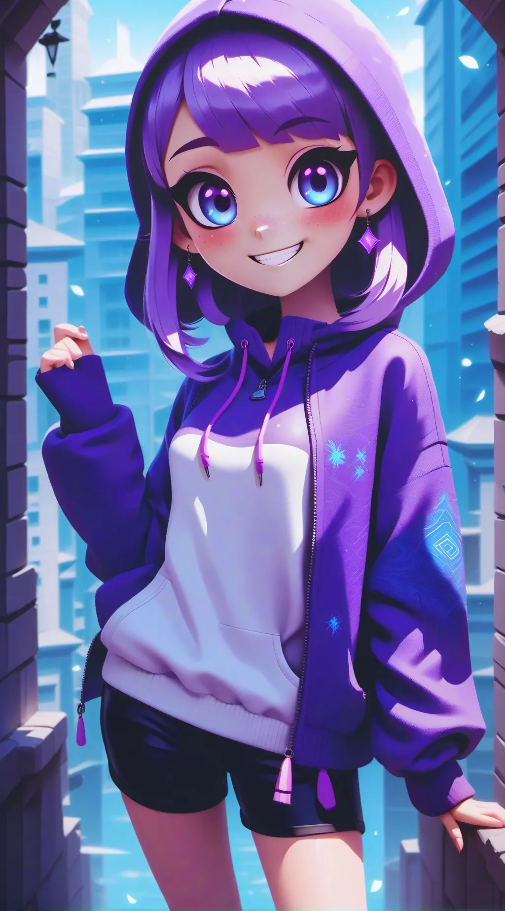ai character: purple! background
