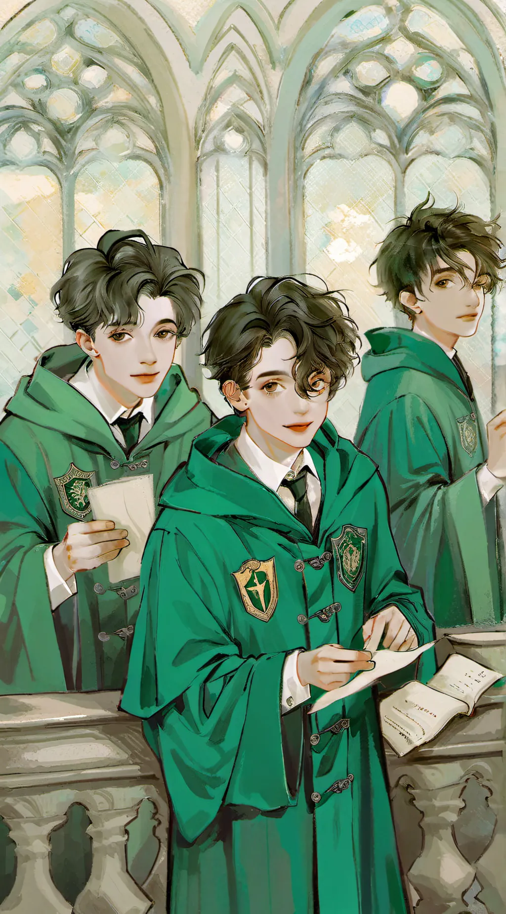 ai character: slytherin boys background