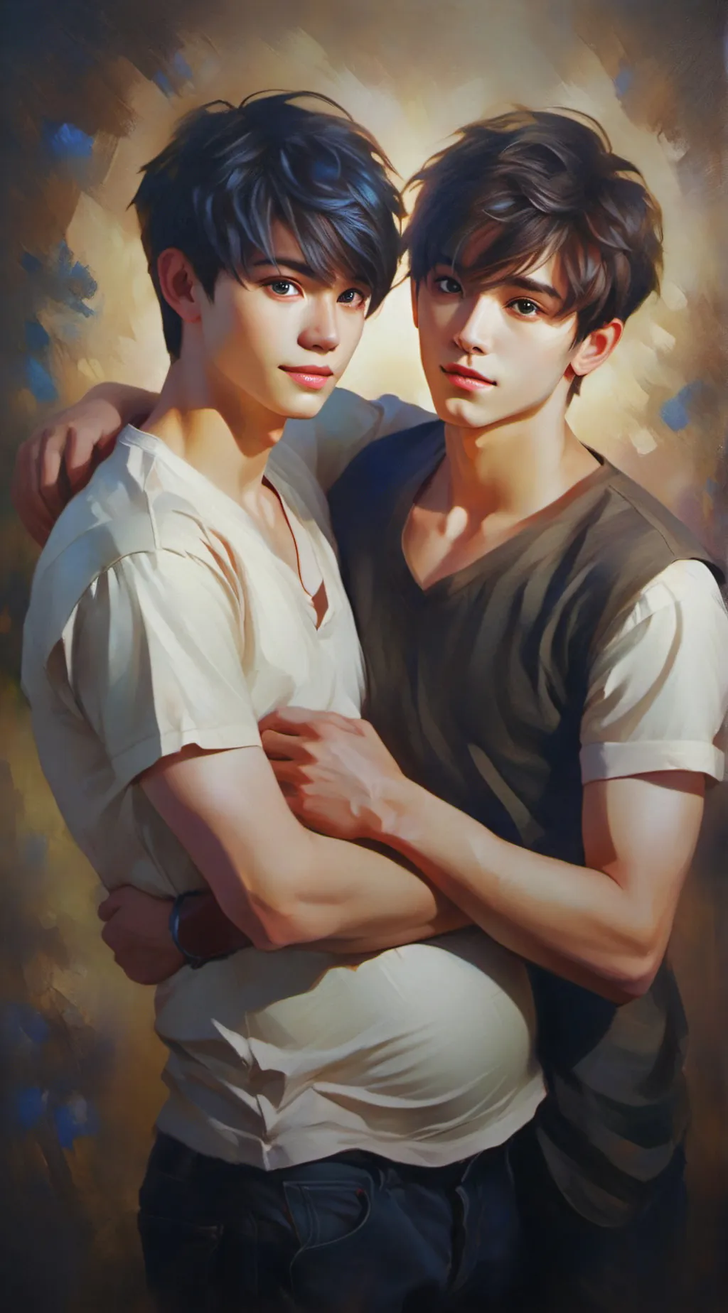ai character: minsung pregnant  background