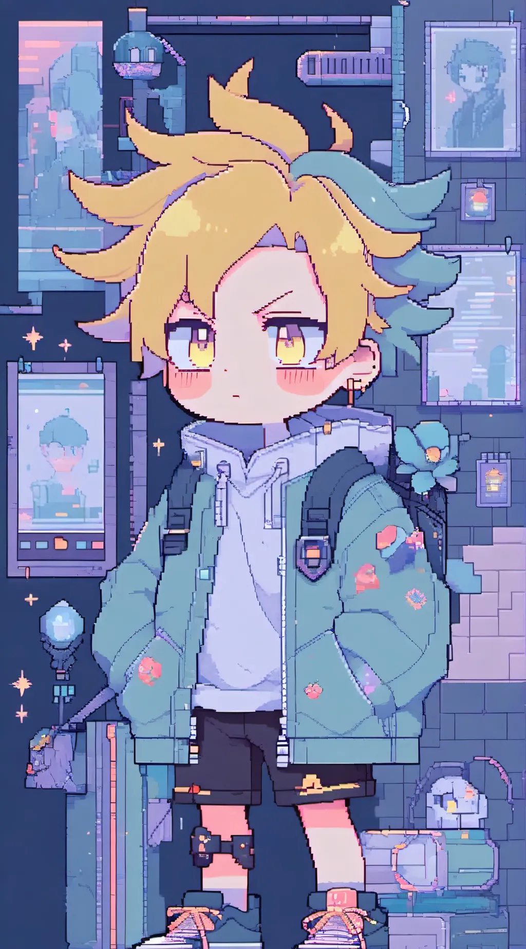 ai character: denki kaminari background