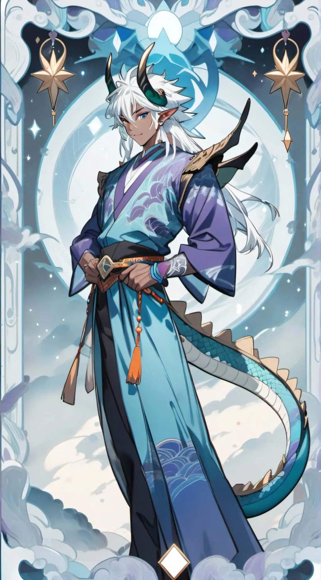 ai character: Naga prince  background