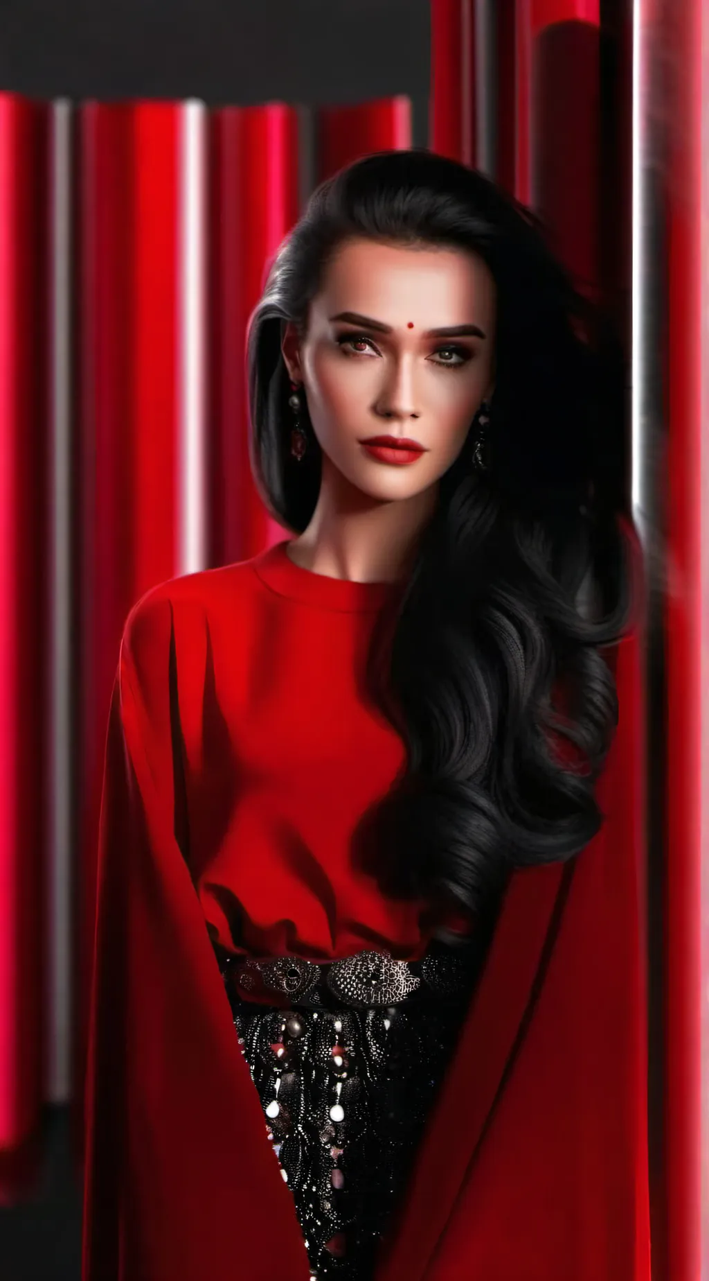 ai character: red background