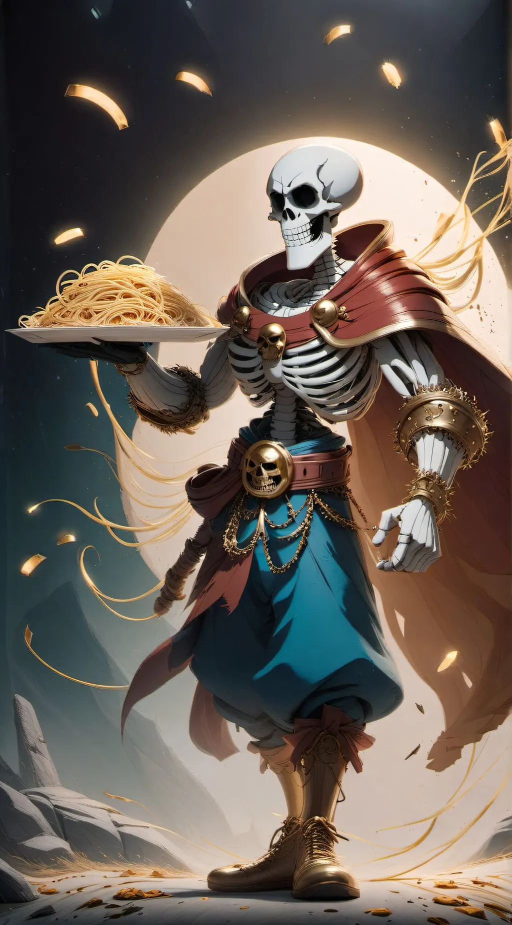 ai character: The Great Papyrus background