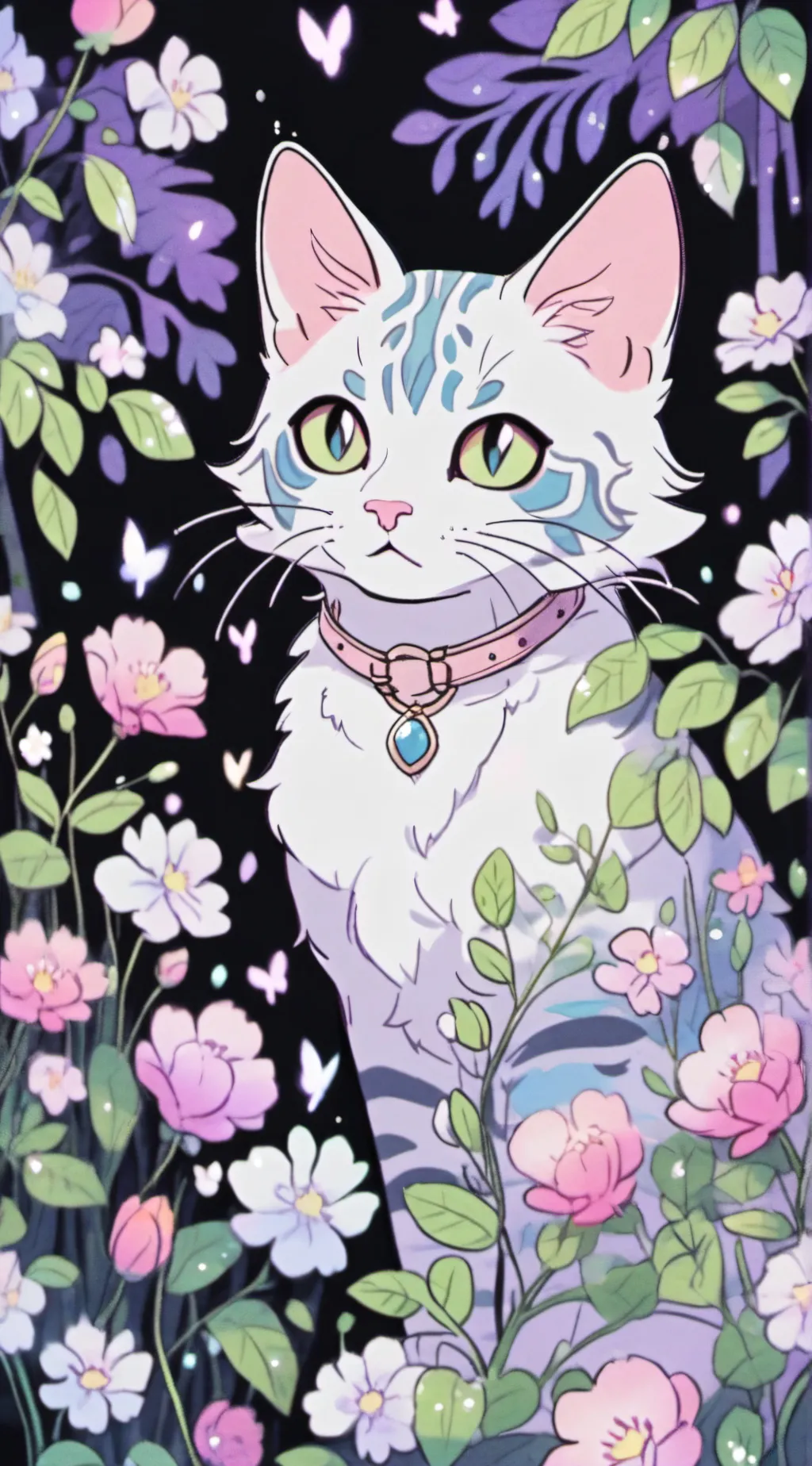 ai character: snowy background