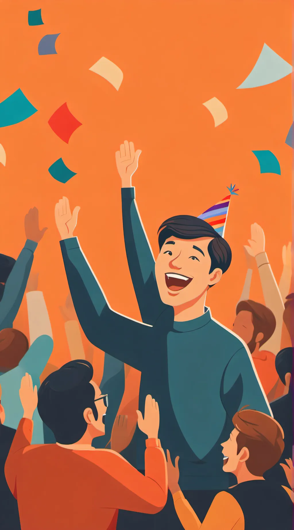 ai character: celibrate 🥳🥳🥳 background