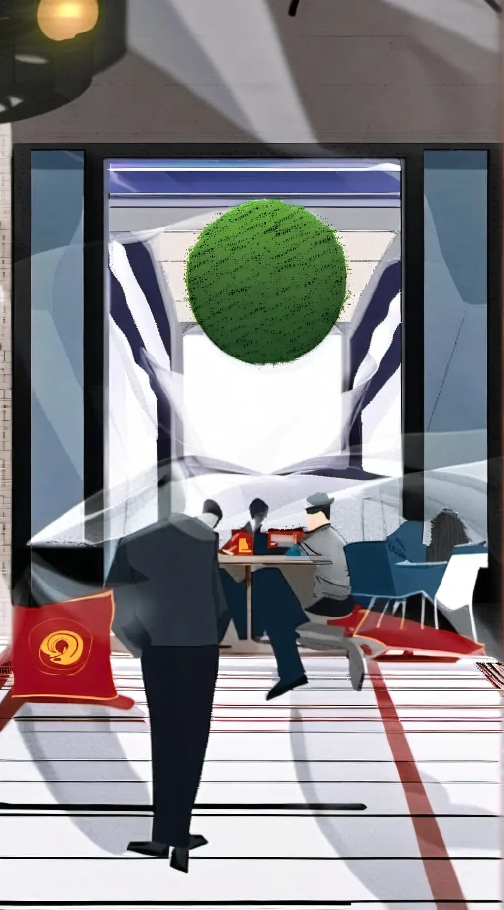 ai character: Mc D with hashira  background