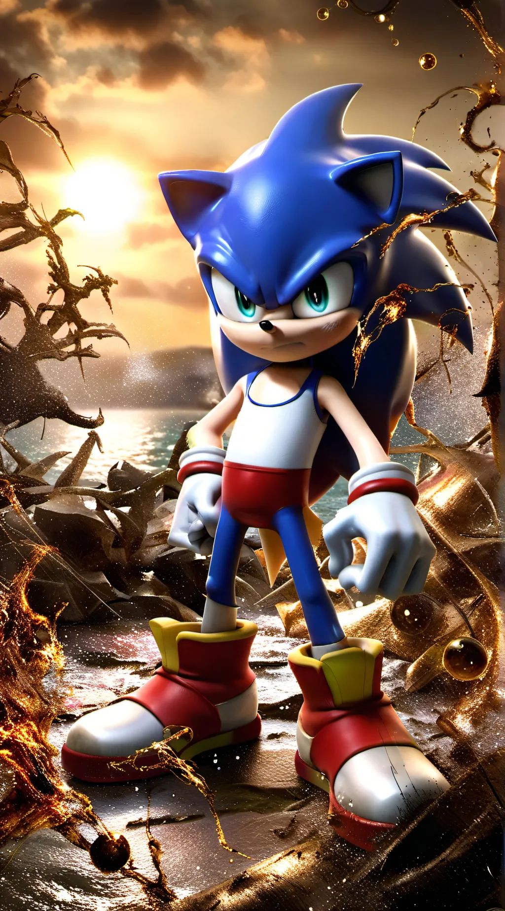 ai character: sonamy  background