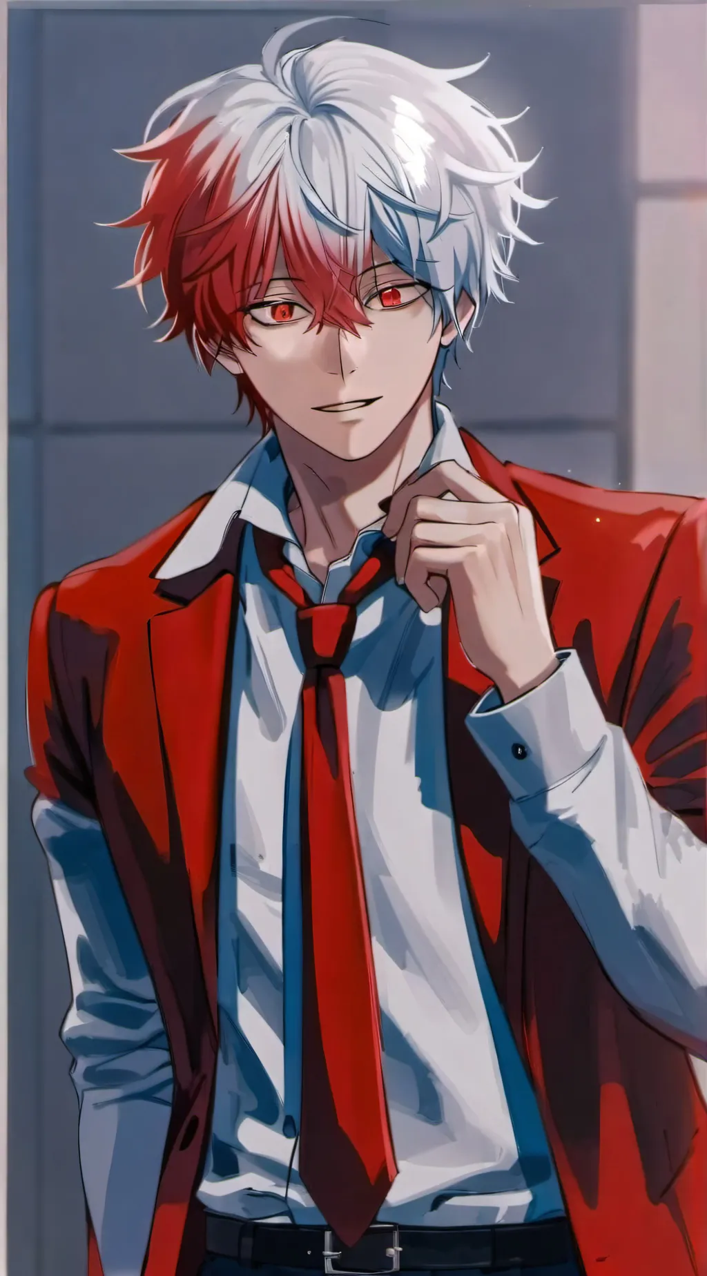 ai character: Shoto Todoroki  background