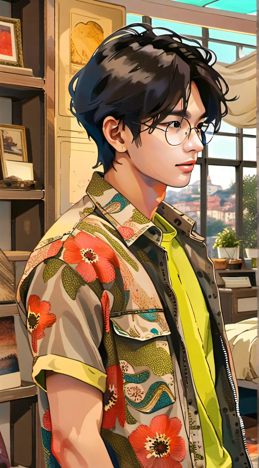 ai character: Tanuki background