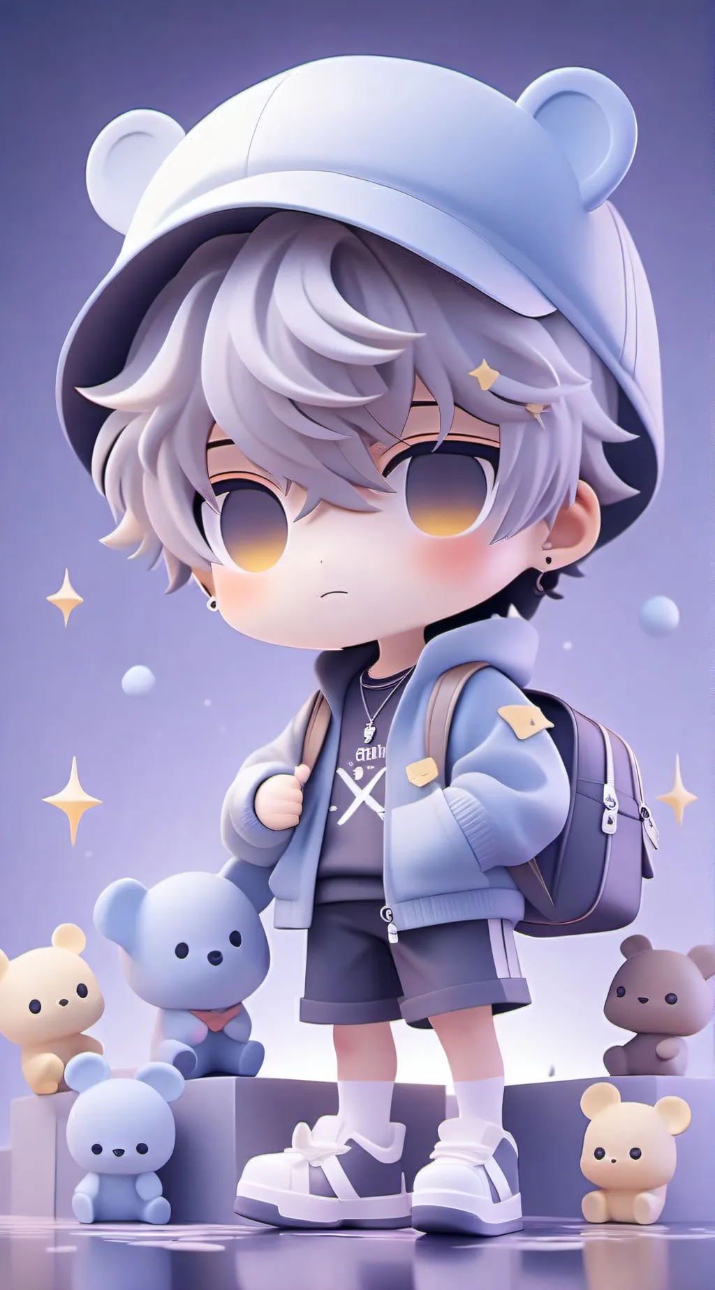 ai character: skz 😊💙🤍 background
