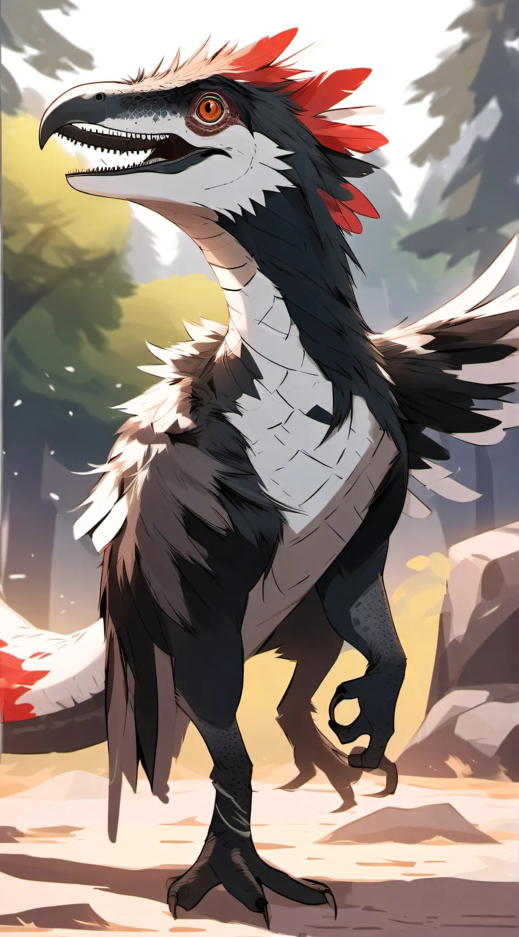 ai character: Raptor mating background