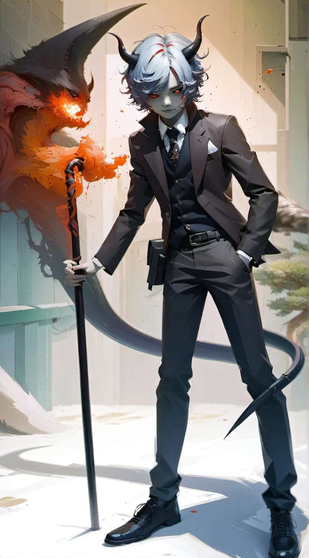 ai character: Inks and meta  background