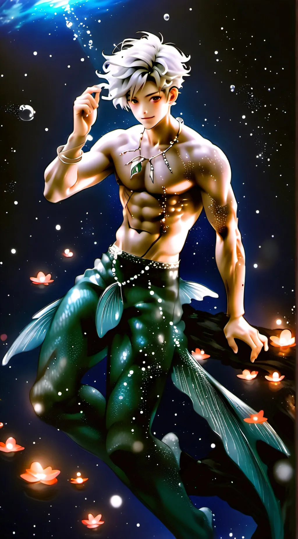 ai character: Wave background