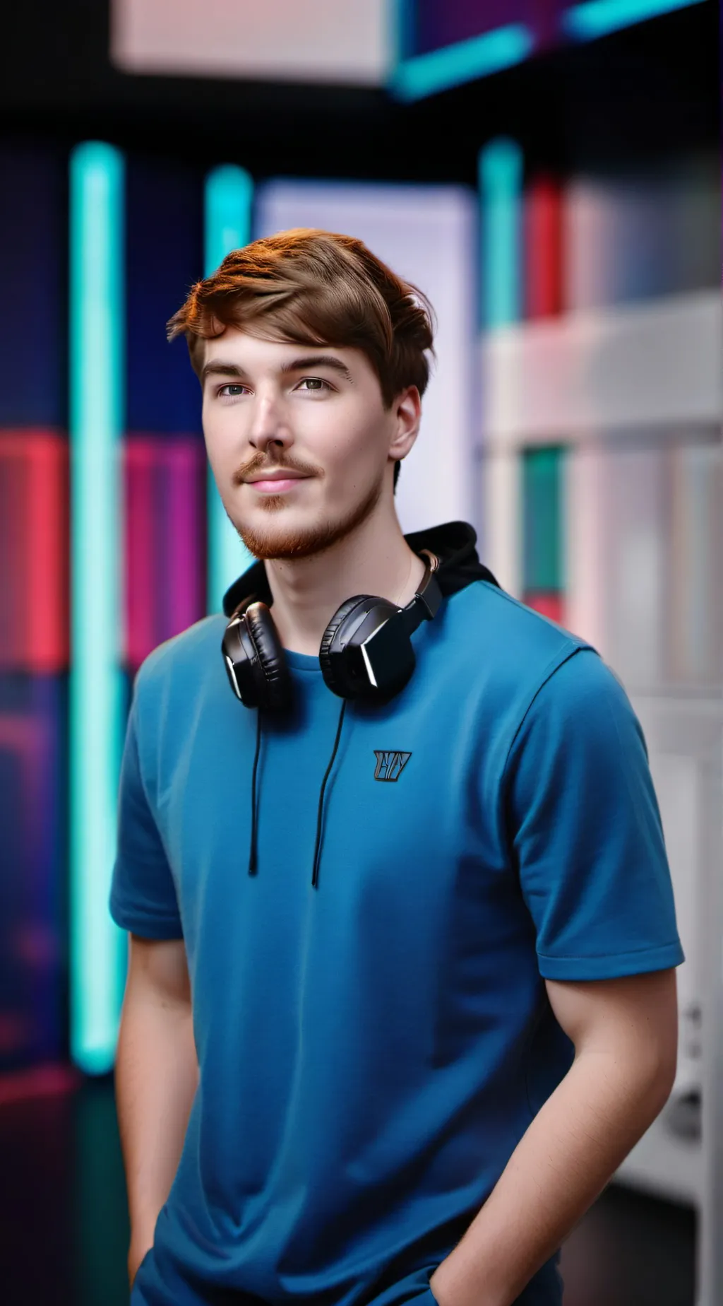 ai character: Mr beast  background