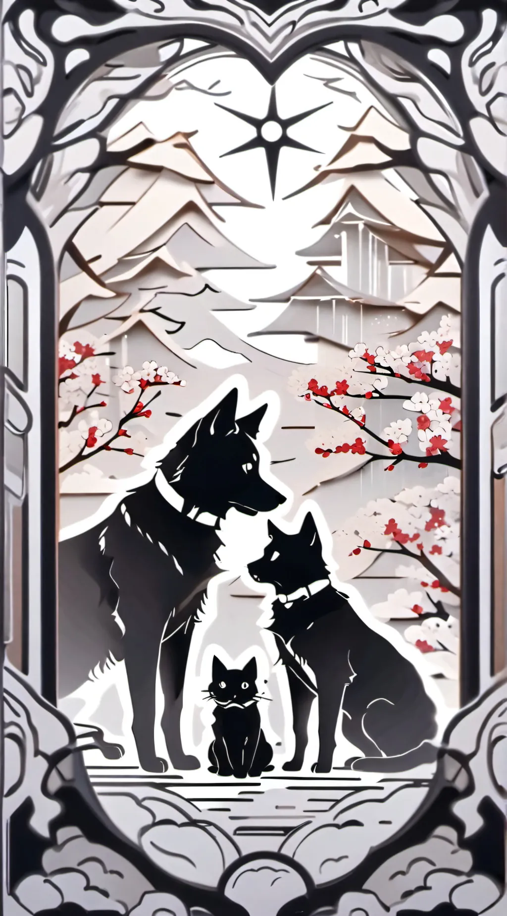 ai character: Dog day and water tabby  background