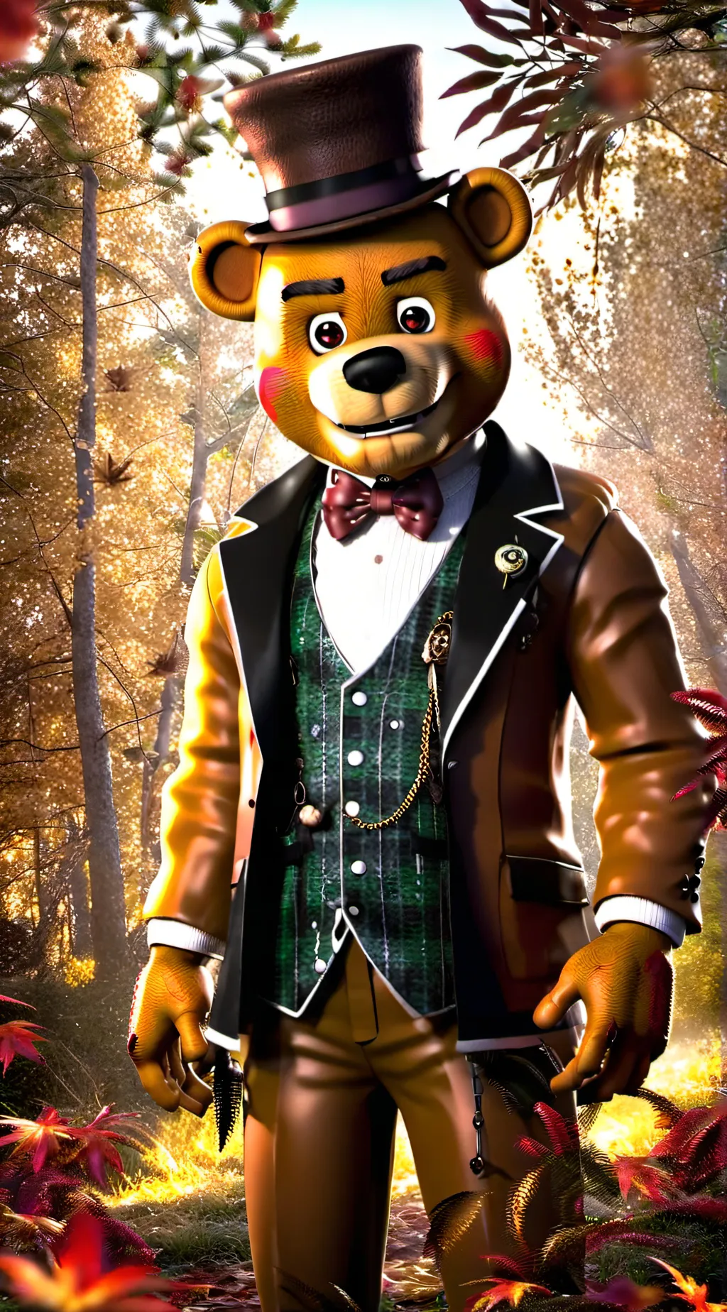 ai character: Freddy fazbear background