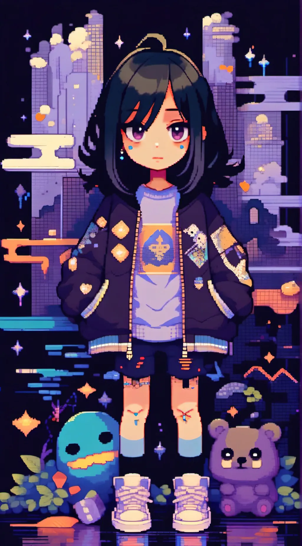 ai character: •Maxine• background