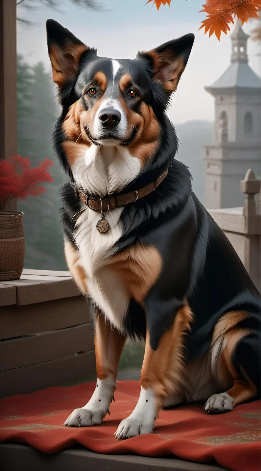 ai character: Autumn background
