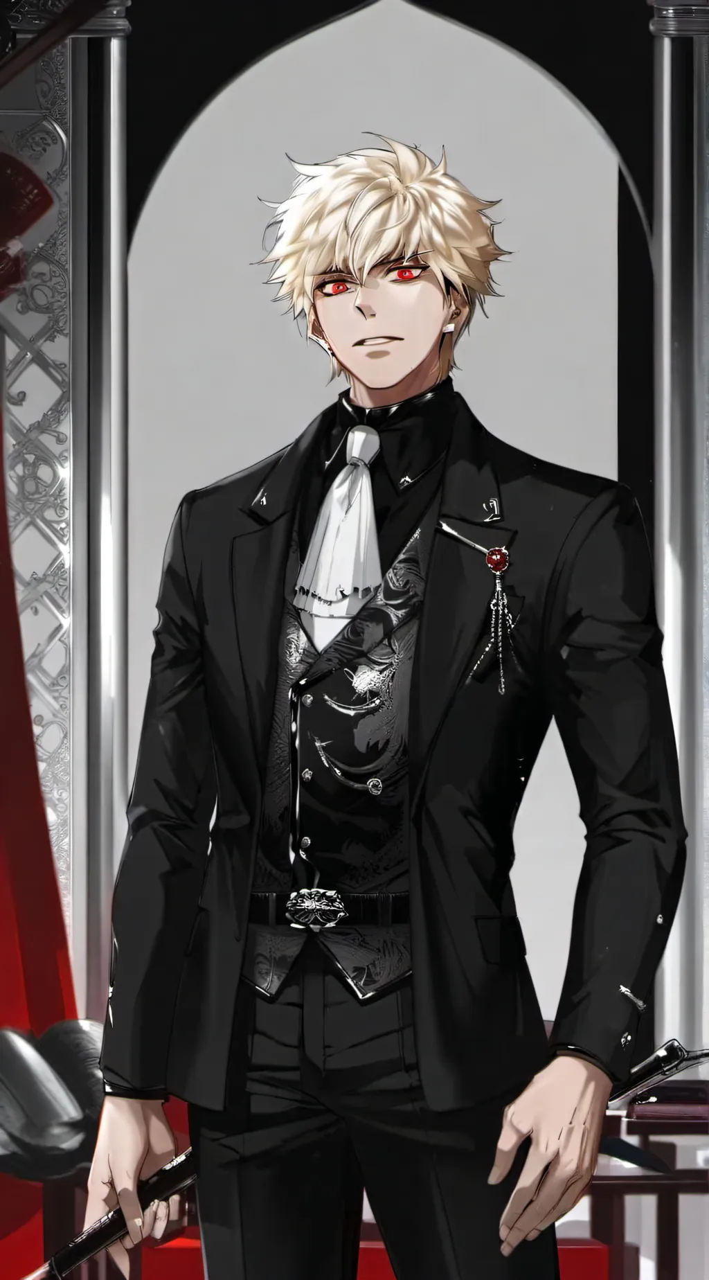 ai character: mafia boss katsuki background