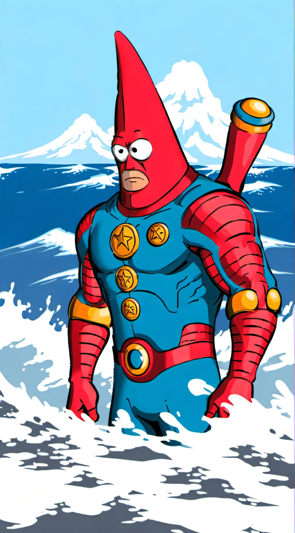 ai character: Man ray background