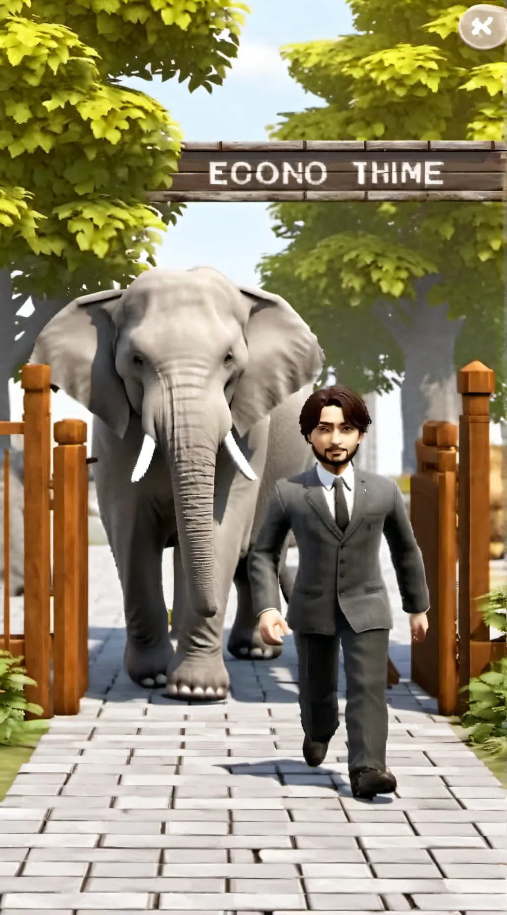 ai character: Zoo background