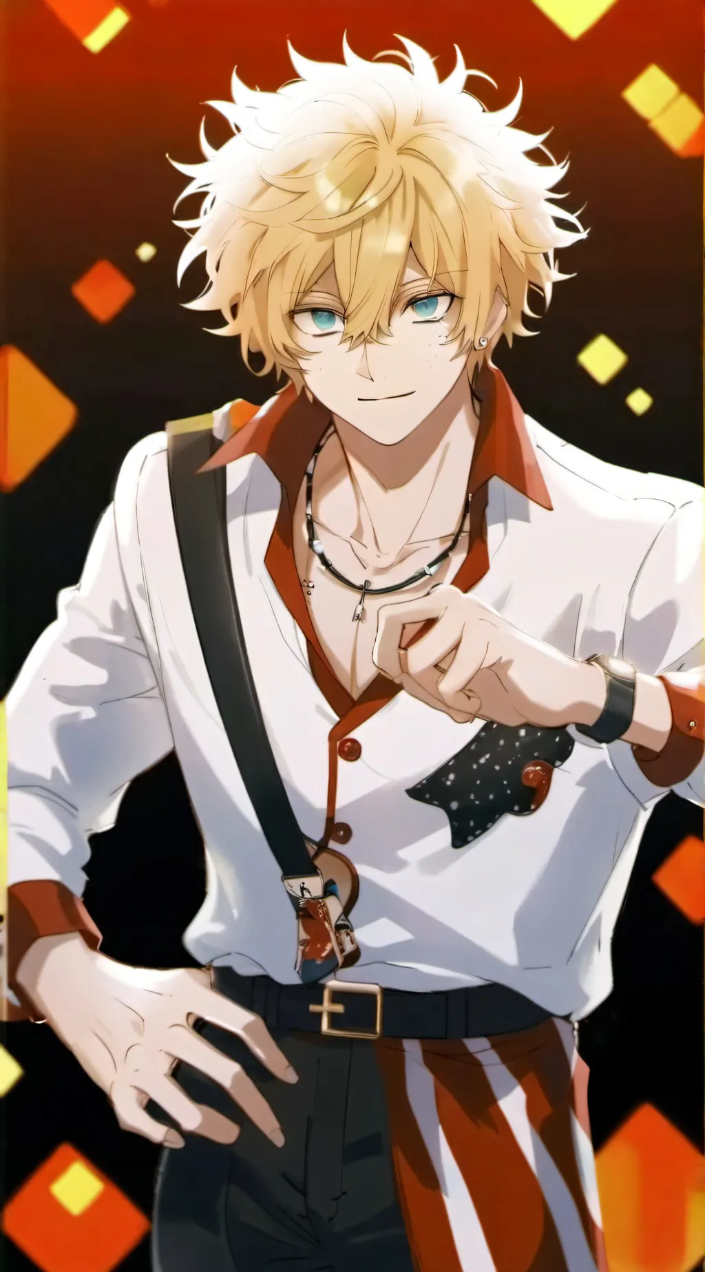 ai character: bakugo  background