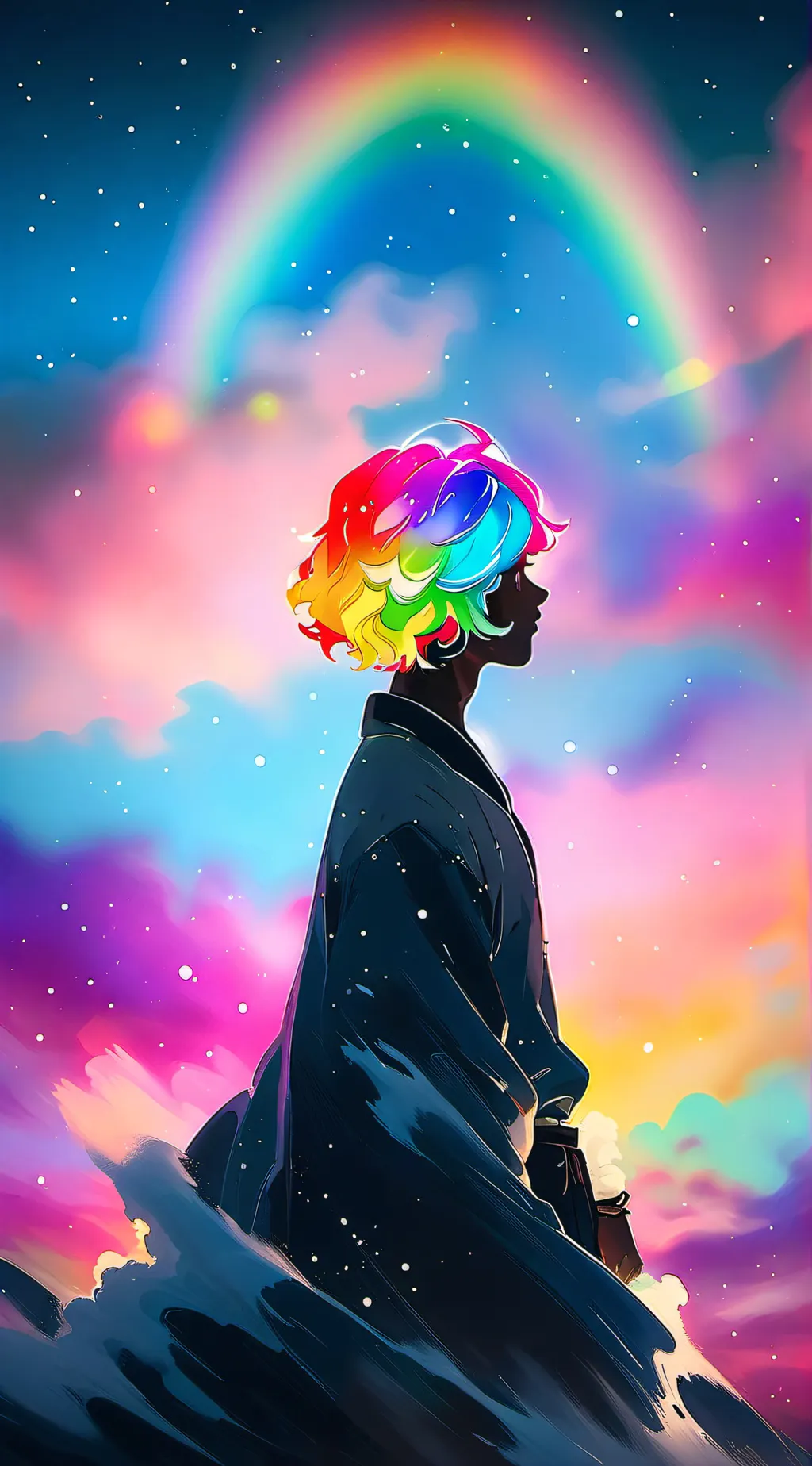 ai character: Rain background