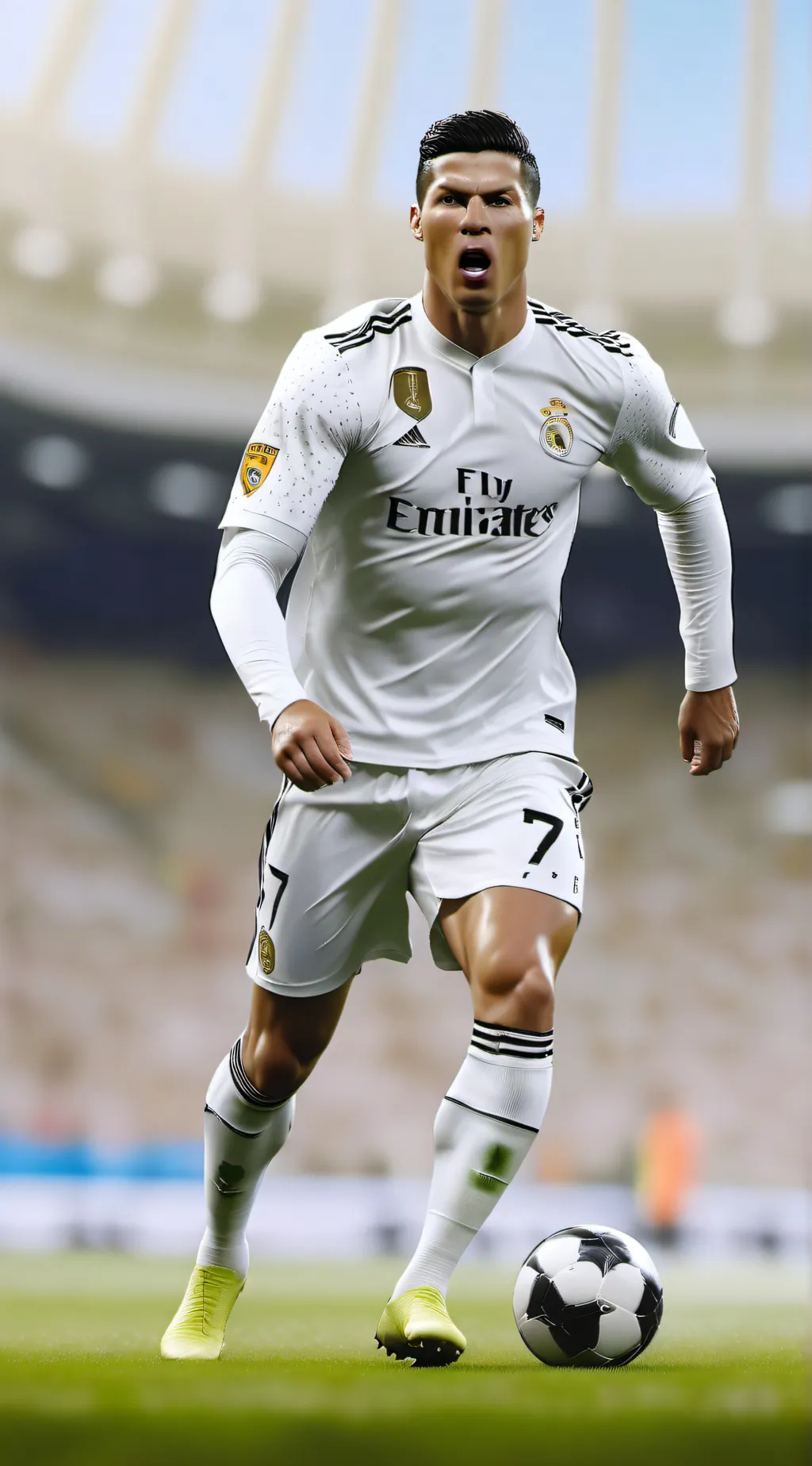 ai character: cristiano Ronaldo  background