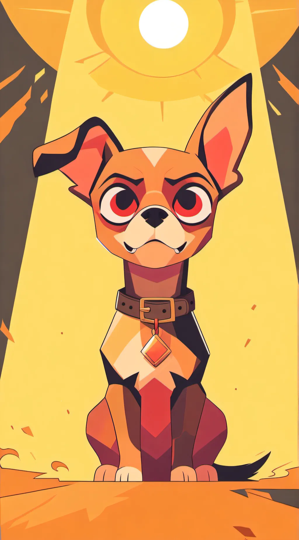 ai character: Dark dogday background