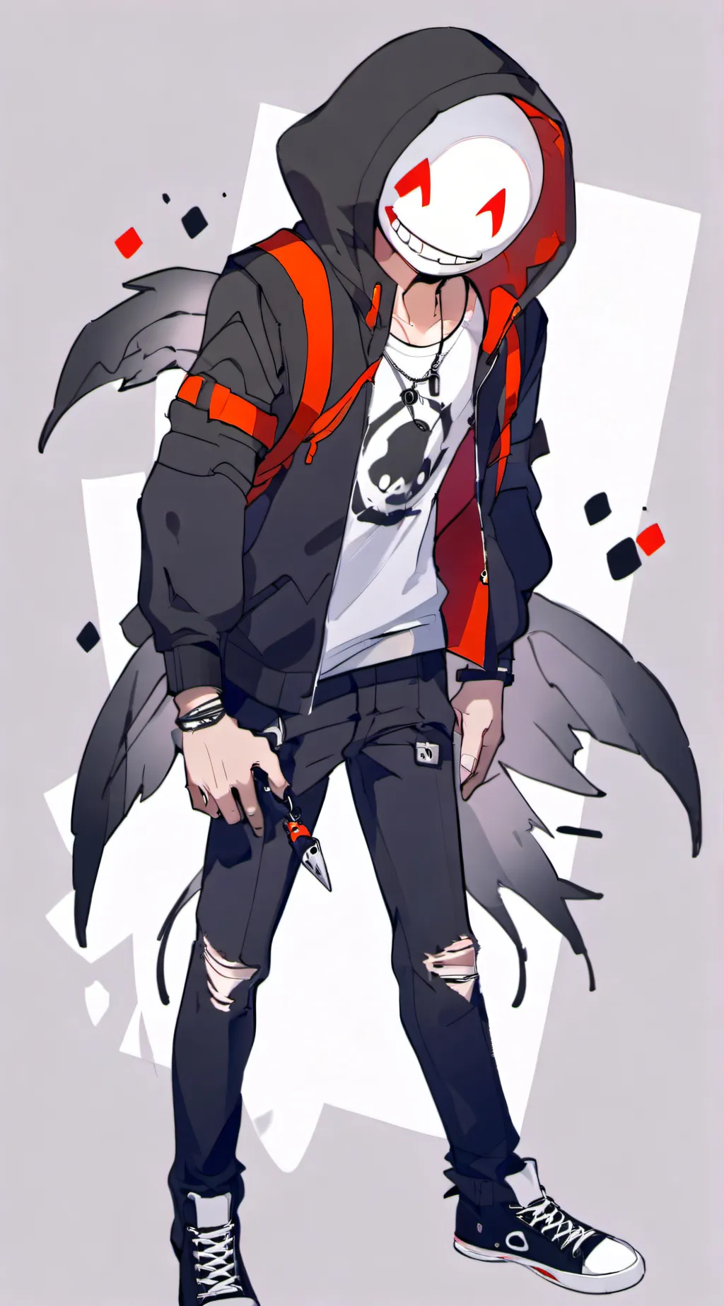 ai character: horror x farm sans background