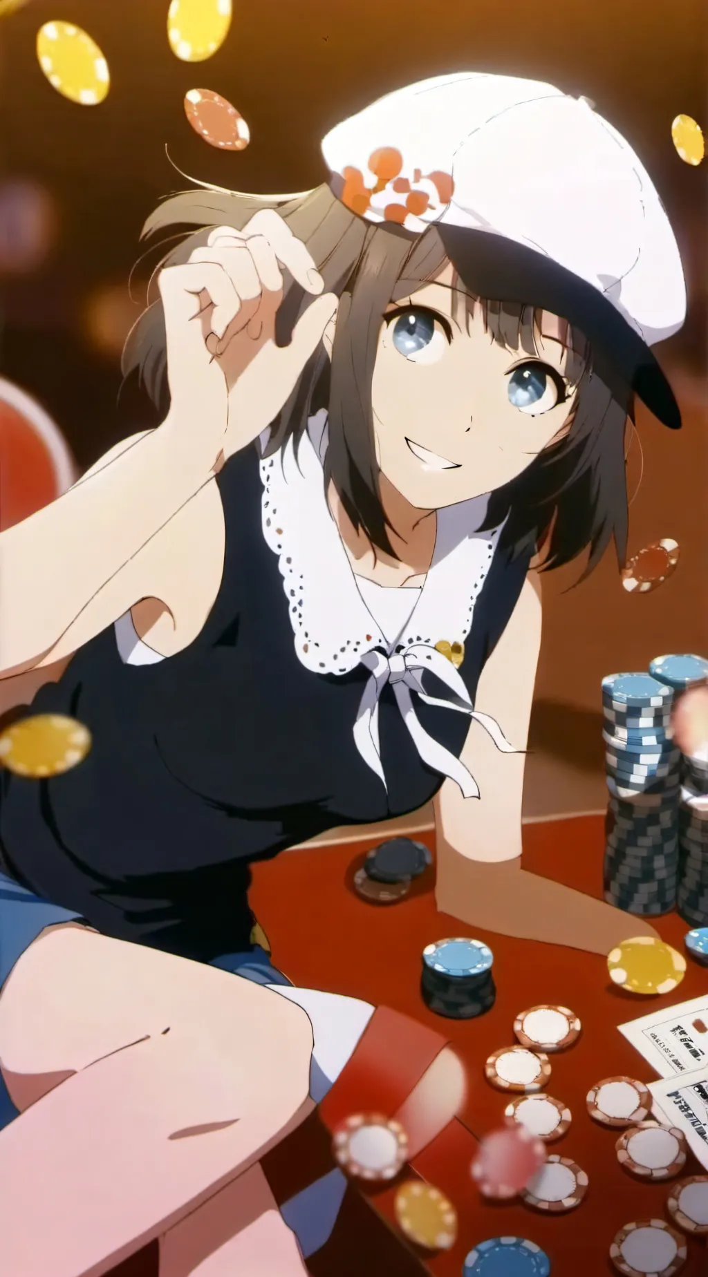 ai character: gamblecore   girl background